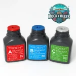 Neptune Trident Needle Holders Installed on Reagent Bottles A, B, and C – Rocky Reefs PETG Set
